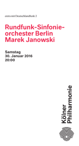 Rundfunk-Sinfonie- orchester Berlin Marek Janowski