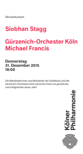 Siobhan Stagg Gürzenich-Orchester Köln Michael Francis