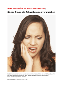 Was Zahnschmerzen verursacht
