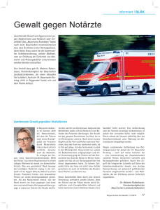 Gewalt gegen Notärzte - Bayerisches Ärzteblatt