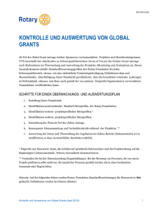 KONTROLLE UND AUSWERTUNG VON GLOBAL GRANTS