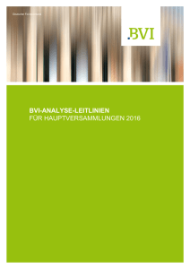 BVI-ANALYSE-LEITLINIEN FÜR HAUPTVERSAMMLUNGEN 2016