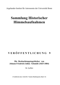 Sammlung Historischer Himmelsaufnahmen - Argelander