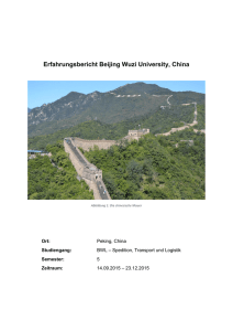 Erfahrungsbericht Beijing Wuzi University, China