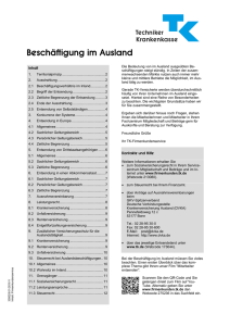 Beschäftigung im Ausland