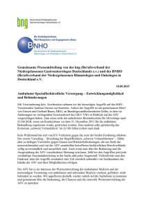 Gemeinsame Presseerklärung des bng/BNHO