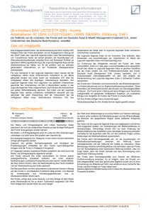 Wesentliche Anlegerinformationen - db X-trackers