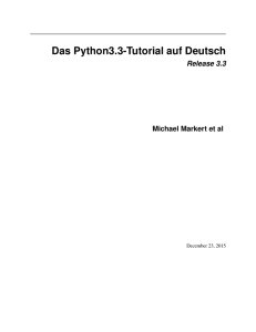 Das Python3.3-Tutorial auf Deutsch