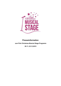 Pressinformation Musical Stage Programm.