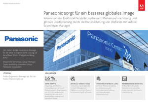 Panasonic sorgt für ein besseres globales Image