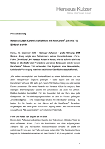 press release - Heraeus Kulzer