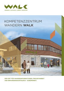 Imagebroschüre zum Kompetenzzentrum Wandern "WALK"