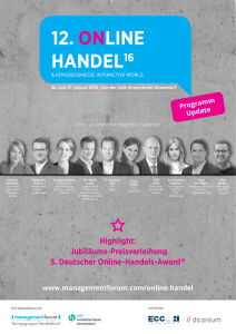 12. Online HAnDel16 - Management Forum der Verlagsgruppe