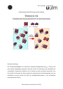 Chemisches Gleichgewicht in der Gasphase