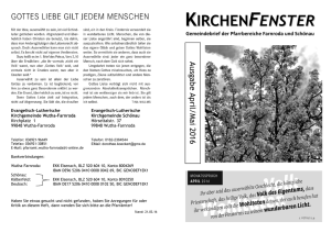 Gemeindebrief April /Mai 2016