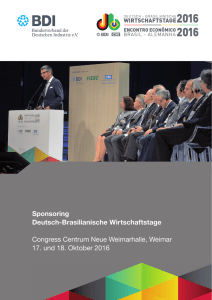 Sponsoring Deutsch-Brasilianische Wirtschaftstage Congress
