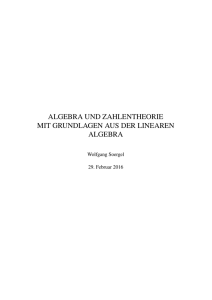 Algebra und Zahlentheorie mit grundlegenden Abschnitten aus der