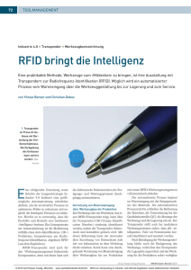 RFID bringt die Intelligenz - Werkstatt