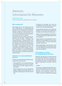 Atemnot: Information für Patienten