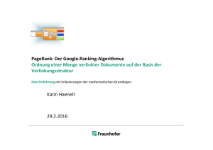 Pagerank: der Google-Ranking-Algorithmus. Ordnung einer Menge