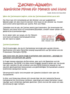 Infoblatt Zecken
