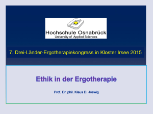 Ethik in der Ergotherapie - Prof. Dr. Klaus Dieter Joswig (PDF)