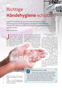 Richtige Händehygiene schützt - mrsa