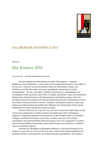 Das Konzert 2016 - Salzburger Festspiele