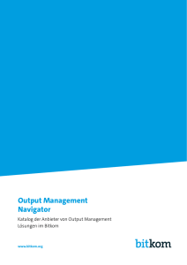 Bitkom Output Management Navigator