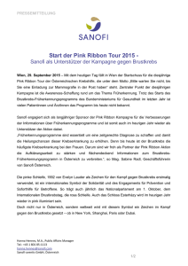 Start der Pink Ribbon Tour 2015
