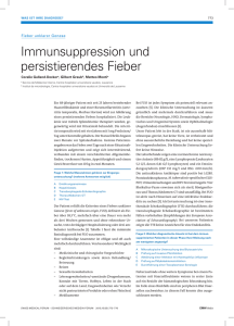 Immunsuppression und persistierendes Fieber