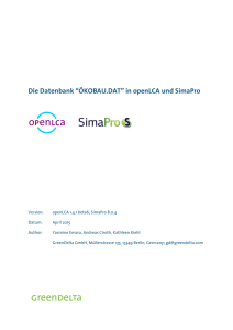 Die Datenbank “ÖKOBAU.DAT” in openLCA und SimaPro