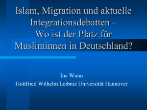 Islam, Migration Musliminnen Fachtagung Goslar 2015 Vortrag Prof