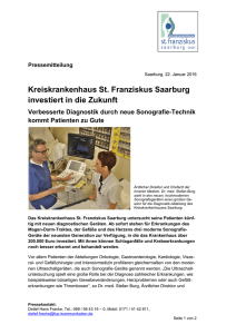 Kreiskrankenhaus St. Franziskus Saarburg investiert in die Zukunft