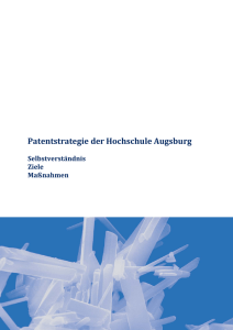 Patentstrategie der Hochschule Augsburg