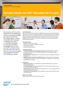 SAP Learning Hub Infosheet