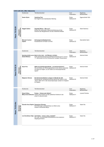 8.45&minus;9.45 Uhr, BSc Hebamme R aum TSO 2 .0 9 R