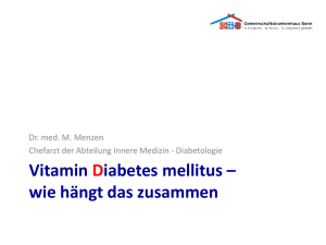 Vitamin D Diabetes-Vortrag von Dr. Markus Menzen