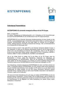 KISTENPFENNIG AG schmiedet strategische Allianz mit der IPH