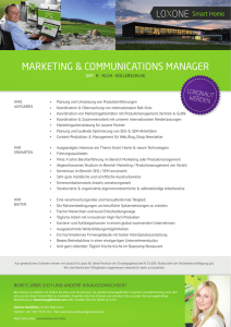 MARKETING & COMMUNICATIONS MANAGER