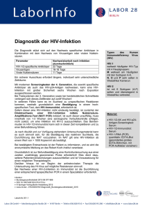 Diagnostik der HIV-Infektion