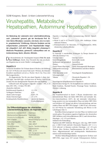 Virushepatitis, Metabolische Hepatopathien, Autoimmune