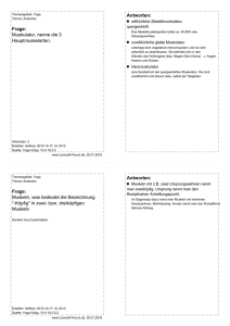 Frage: Muskulatur, nenne die 3 Hauptmuskelarten. Antworten: Frage