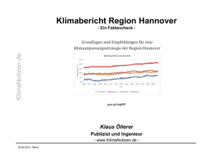 Faktencheck Klimabericht Region Hannover
