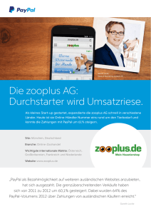 Die zooplus AG: Durchstarter wird Umsatzriese.
