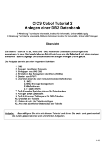 CICS Cobol Tutorial 2 Anlegen einer DB2 Datenbank