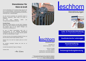 Flyer Dienstleistungen - Leschhorn