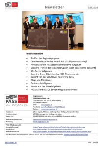 Newsletter 03/2016 - PASS Deutschland e.V.