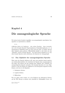 Kapitel 4, Die aussagenlogische Sprache