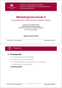 Marketinginstrumente II - Technische Universität Chemnitz